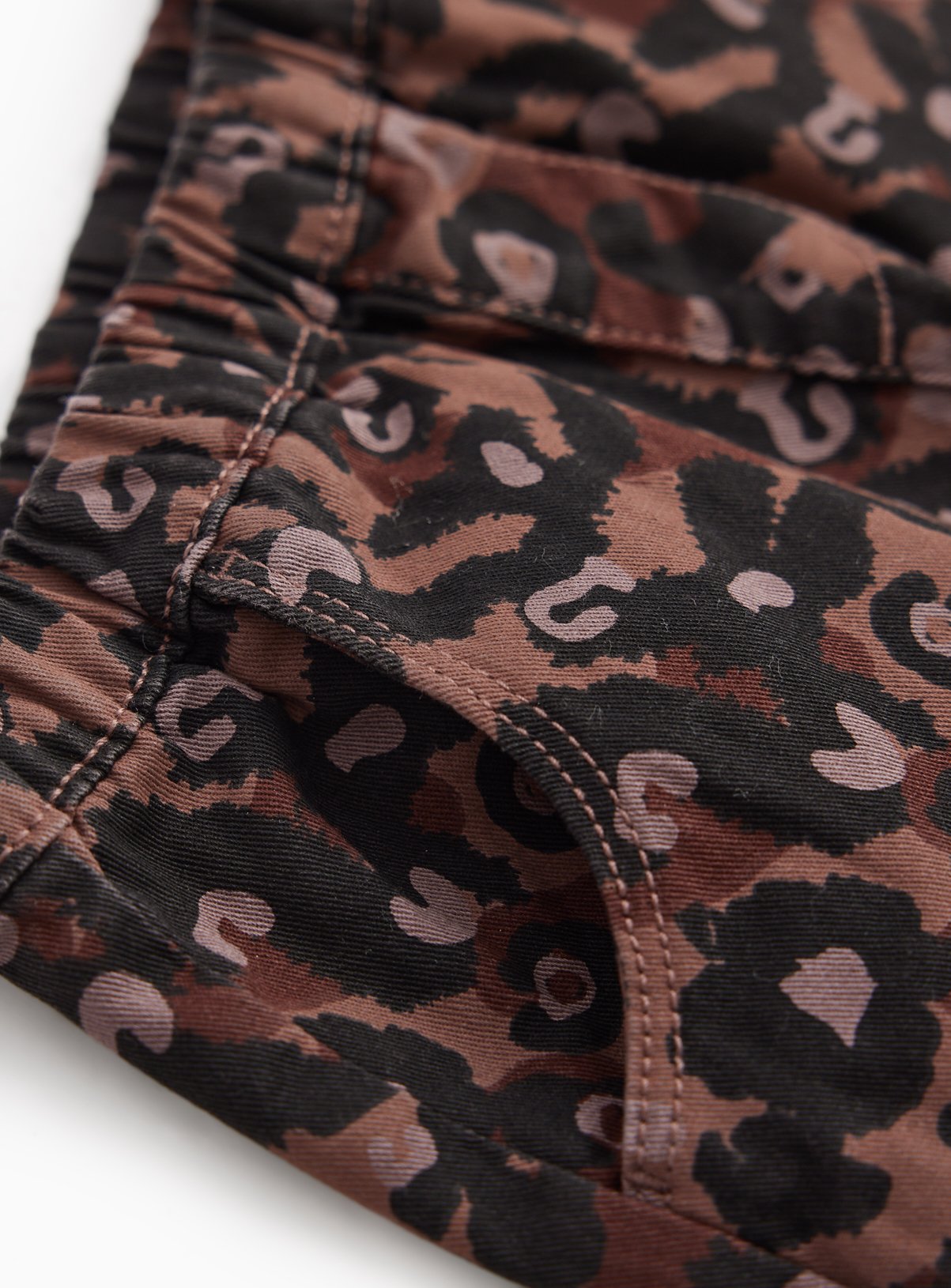 Brown Leopard Print Jeans 3-6 months - Image 2 thumbnail